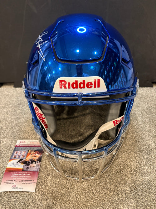Detroit Lions Barry Sanders Autographed Authentic Chrome Inlay Helmet