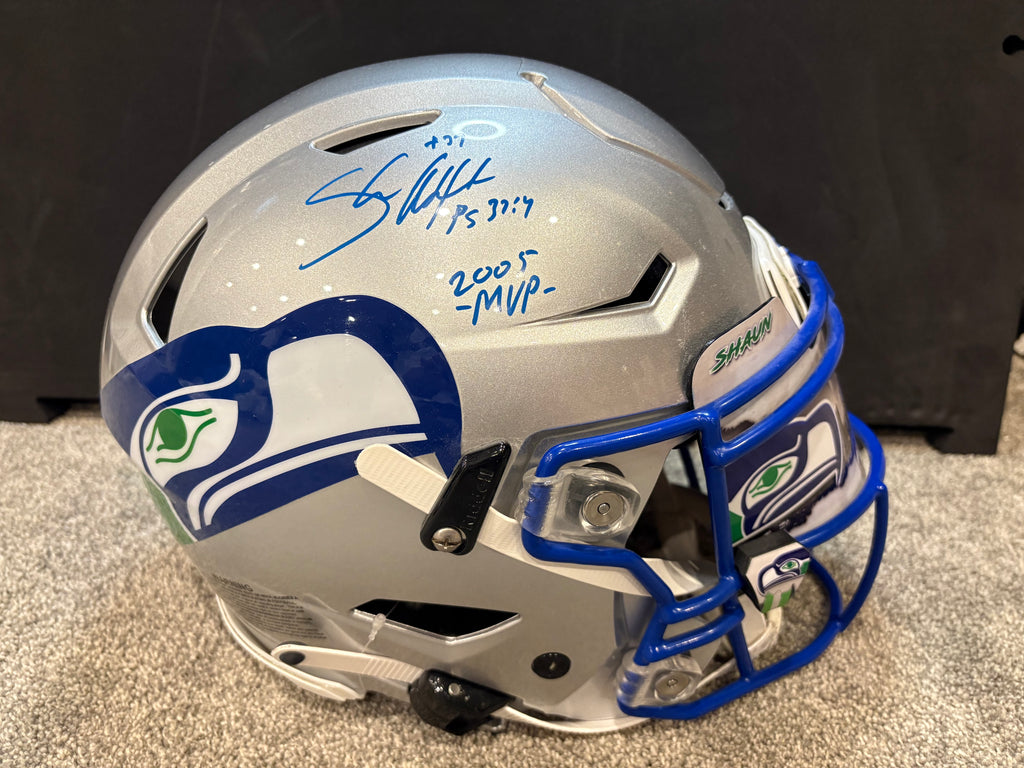 Seattle Seahawks Shaun Alexander Autographed & Inscribed Speed Flex Helmet
