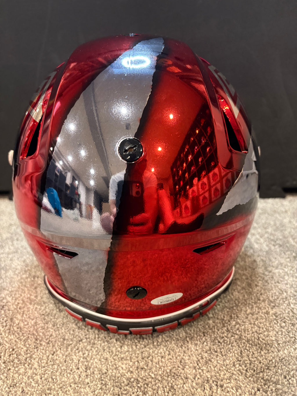 Atlanta Falcons/Virginia Tech Michael Vick Chrome Ripped Authentic Speed Flex Helmet