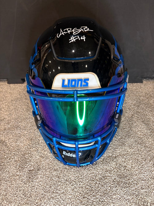 Detroit Lions Amon-Ra St. Brown Custom Painted Autographed Speed Flex Helmet